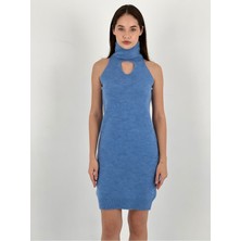 So Sweet Kolsuz Kısa Şık Kadın Triko Kazak Elbise Women Knitted Dress