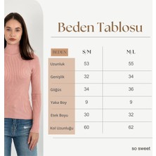 So Sweet Uzun Kollu Long Sleeve Boğazlı Triko Kadın Kazak Women Knitwear