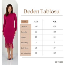 So Sweet Uzun Kollu Kadın Maxi Triko Kazak Elbise Women Maxi Knitted Dress