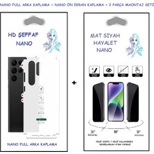 Elsa Store iPhone 16 Pro Max Hayalet Nano Ekran Koruyucu + Full Arka Kaplama Ultra İnce Esnek Hd Şeffaf