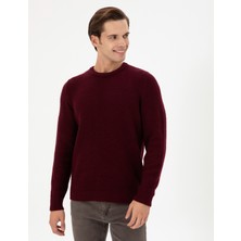 U.S. Polo Assn. Erkek Regular Fit Bisiklet Yaka Bordo Kazak 50297049-VR014