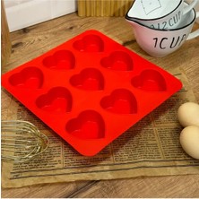 Tekno Trust Silikon 9'lu Kalp Kek Çikolata Kalıbı