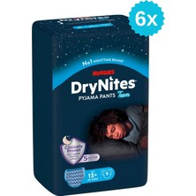 Huggies Drynites Erkek Emici Gece Külodu 13+ Yaş 48-60 kg 9lu x 6 Adet