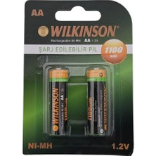 Wilkinson 1100MAH Şarj Edilebilir AA Pil 1.2V Kalem Pil Tipi Enerji Tasarrufu Sağlar