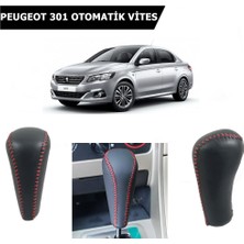 AR Oto Market Peugeot 301 Otomatik Vites Topuzu Deri Kırmızı Dikişli 2403EF