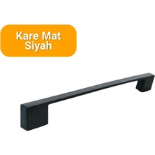 Yahya 50 Adet Kare Mat Siyah Metal Mobilya Kulbu 160 mm - 192 mm