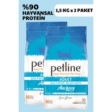 Petline Hamsili Balıklı Yetişkin Kedi Maması 3KG ( 2 x 1.5Kg ) - ANCHOVY