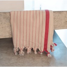 Stonehill 2'li Kırmızı Çizgili Mutfak Kurulama Bezi  Pamuk Kara Tezgah Peşkir 50 x 90  cm