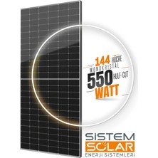 Sistem Solar 550W Watt Güneş Paneli Monokristal 144 Hücre Solar Panel