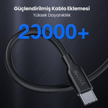 1Hora CAB252 3A Type-C To Type-C Data ve Şarj Kablosu - 1 Metre - Hızlı Şarj - Black