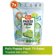 Pol's Freeze Fresh Lime 20 G x 7 Adet Freeze Dry Dondurularak Kurutulmuş Meyve