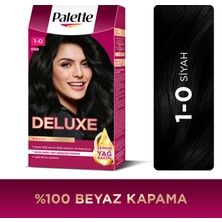 Palette Deluxe Kalıcı Renkler Saç Boyası 1-0 Siyah