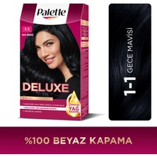 Palette Deluxe Kalıcı Renkler 1-1 Gece Mavisi Saç Boyası