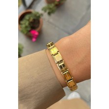 Saphyra Paslanmaz Çelik Unisex Nomi Italyan Charm Bileklik Ayarlanabilir  316L