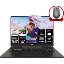 Msı Vector 16 Hx Intel Core I9 14900HX 96GB 1tb SSD RTX4090/16GB W11P 16" Qhd+ 240Hz Taşınabilir Bilgisayar A14VIG-825XTR-A52 & Anzar Mouse