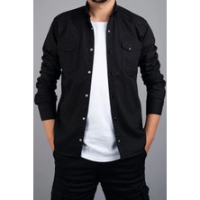 Comstar Erkek Slim Fit Çift Cepli Kot Gömlek