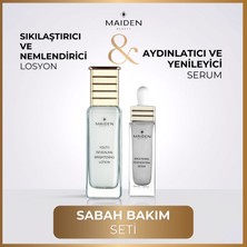 Maiden Sabah Bakım Seti, Besleyici, Aydınlatıcı, Yoğun Nemlendirici Losyon & Cilt Bakım Serumu