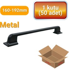 Yahya 50 Adet Okyanus Siyah Metal Mobilya Kulbu 160 mm - 192 mm