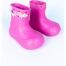 Zerenyus Pembe Kız Çocuk Yağmur Çizmesi-Botu - Su Geçirmez