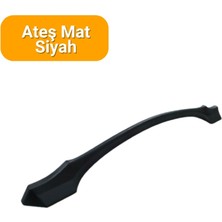 Yahya 50 Adet Ateş Mat Siyah Metal Mobilya Kulbu 160 mm - 192 mm