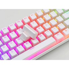 Spelt 108 Tuş Universal Pudding Mekanik Klavye Tuş Takımı Kapağı Puding Keycap Yarı Transparan Beyaz