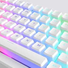 Spelt 108 Tuş Universal Pudding Mekanik Klavye Tuş Takımı Kapağı Puding Keycap Yarı Transparan Beyaz