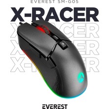 Everest SGM-05 X-Racer 7D RGB 6400DPI Optik Gaming Oyuncu Mouse