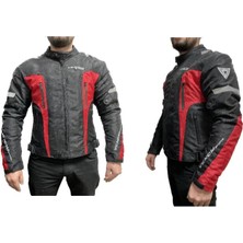 Venom Air Racing Siyah - Kırmızı 4 Mevsim Motosiklet Montu