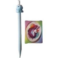 Ceylan Kırtasiye Unicorn Figürlü 0.7 Uçlu Versatil Kalem + Unicorn Resimli Silgi