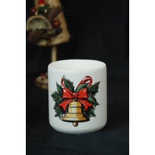 TOFD 🎄 Yılbaşı Temalı Çan Desenli Dekoratif Saksı - Şık ve Sevimli Tasarım 🎄