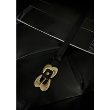 ZR Accessory Gold Kelebek Tokalı Kadın Pantolon Kemeri, Ceket Kemeri, Elbise Kemeri, Gömlek Kemeri
