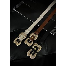 ZR Accessory Gold Kelebek Tokalı Kadın Pantolon Kemeri, Ceket Kemeri, Elbise Kemeri, Gömlek Kemeri