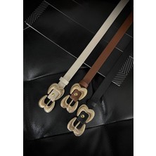 ZR Accessory Gold Kelebek Tokalı Kadın Pantolon Kemeri, Ceket Kemeri, Elbise Kemeri, Gömlek Kemeri