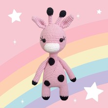 Ballini Oyuncak Zürafa Pembe Amigurumi El Örgüsü