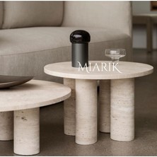 Miarik Design Traverten 3 Ayak Orta Sehpa