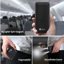 1Hora GAR148 10000 Mah Taşınabilir Şarj Cihazı - Dahili 4 Kablo - Hızlı Şarj Destekli - Usb-A Çıkışlı Powerbank - Siyah