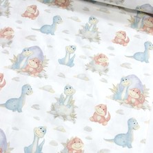 Tekin's Home Sevimli Dinazor Tarçın Nevresimlik Poplin Kumaş-Tknhm