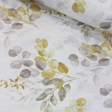 Tekin's Home Sarı Okaliptus Nevresimlik Poplin Kumaş