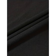 Siyah Darkalıp Slimfit Soft Touch Interlok Penye Kumaş Basic Yarım Balıkçı Bluz