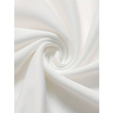 Beyaz Darkalıp Slimfit Soft Touch Interlok Penye Kumaş Basic Yarım Balıkçı Bluz
