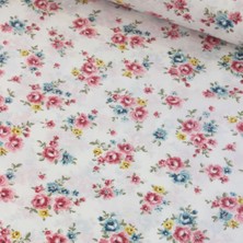 Pembe Gül Nevresimlik Poplin Kumaş-Dstr