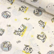 Deco Sarı Unicorn Nevresimlik Poplin Kumaş-Deco