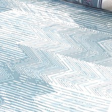 Eteği Sulu Şal Pembe Mavi Nevresimlik Poplin Kumaş-Vrgld