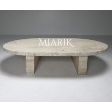 Miarik Design Mermer Traverten Küt Kesim Orta Sehpa