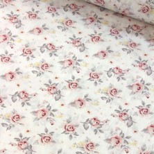 Tekin's Home Somon Tomurcuk Gül Nevresimlik Poplin Kumaş-Tknhm