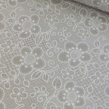 Taş Rengi Dantel Nevresimlik Poplin Kumaş-Dstr