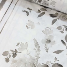 Deco Kahve Suluboya Nevresimlik Poplin Kumaş-Deco