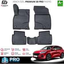 S-Dizayn Ford Kuga 3D Pro Havuzlu Paspas 2019 Üzeri A+ Kalite