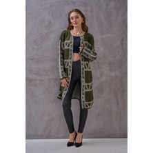 SHUGAA Kadın Etnik Desenli Sıcak Tutan Yumoş Dokulu Hırka