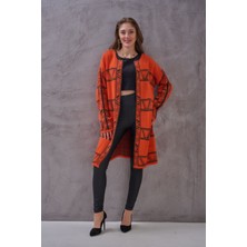 Kadın Etnik Desenli Sıcak Tutan Yumoş Dokulu Hırka